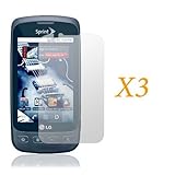 Fosmon Transparent Clear Screen Protector for LG Optimus S / LS670 - 3 Pack ....