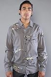 Insight The Nude With Boots Buttondown Shirt in Floyd Black,Buttondown Shirts for Men