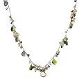 Gold-Over-Silver Multi Stone Drop Necklace - 19"