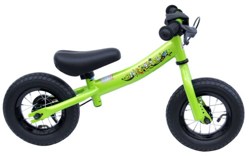 bike*star 25.4cm (10 Inch) Kids Learner Balance Beginner Run Bike Sport - Green
