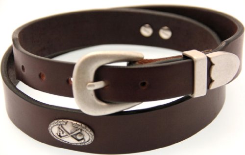 Orion Leather Havana Bridle Leather Belt With Golf Club Concho