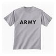 ARMY Short Sleeve T-Shirt - Authentic Military Style Physical Training T-Shirt in gray
