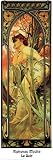 Evening Art Poster Print by Alphonse Mucha, 12x36