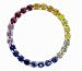 Ladies 2.50ct Multi Color Sapphire Circle Pendant