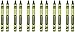 Crayola Non-Toxic Regular Single-Color Crayon Refill, 5/16 X 3-5/8 Inches, Green, 12 Crayons