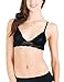 Anemone Womens Full Lace Bralette with Hook Clasp, Black, Small/Medium