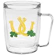 Lucky Horseshoes 18 oz Insulated Coffee Mug, Clear