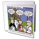 Rich Diesslins Funny General Cartoons - Halloween - Zombie Trick or Treat - Greeting Cards-12 Greeting Cards with envelopes