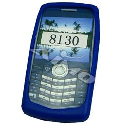 Blackberry Pearl 8110 8120 8130 Swirly Line Cover Silicone Skin Case Phone Protector Cover Blue