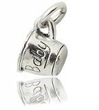 Beaucoup Designs Silver Over Pewter 3D Baby Cup Charm - MADE IN THE USA