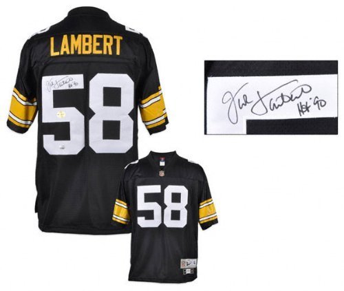 Jack Lambert Autographed Jersey | Details: Pittsburgh Steelers, Reebok EQT, HOF 1990 Inscription