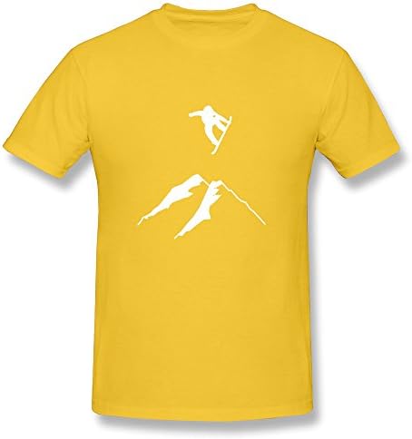 PNHK Men's Makeup Snow Snow Winter SNOWBOARD SKI T Shirt 45 Yellow