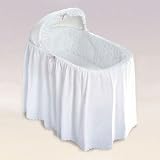 Standard Bassinet: One-Tier Eyelet Bassinet Bedding Set Image
