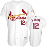 Lance Berkman: St. Louis Cardinals #12 Home White Authentic Jersey with World Series Commemorative Patch worn in 2012
