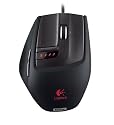 Logitech G9x Laser Maus schnurgebunden + 2 Griffschalen schwarz und silber