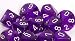 Translucent 16mm Polyhedral Purple/white d10 Dice