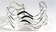 STERLING SILVER BANGLE BRACELET 60mm x 55mm x 35mm