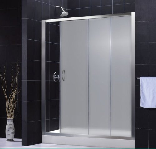DreamLine SHTRDR-30602-10-01-FR Infinity Shower Door & Tray Combo, Chrome