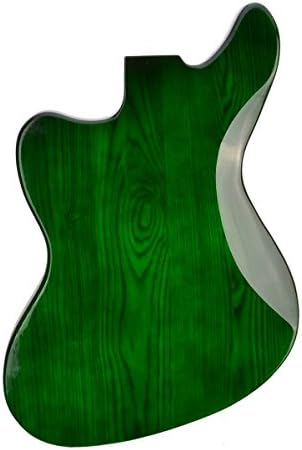 Rockaudio Transparent Green Ash Offset JM Style Guitar Body