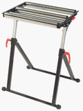 Wolfcraft 6128 Adjustable 27-Inch to 43-1 2-Inch Triple Roller Stand with 16-Inch Rollers