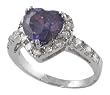 Sterling Silver Heart Ring with CZ Accent