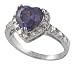 Sterling Silver Heart Ring with CZ Accent