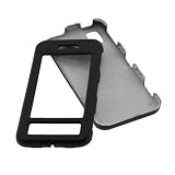 Solid Black Rubberized Snap on Crystal Hard Case for Sprint Samsung SPH-M800 M800 Instinct Cell Phone