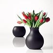 Menu Rubber Vase Large, Black