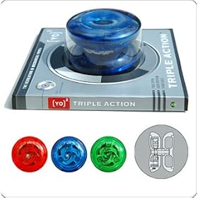 Yo2 Triple Action Yoyo,(Colours May Vary)