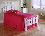 Hometown II Bed Twin Size With Headboard Footboard and Frame In White Finish By Fashion Bed Group