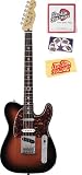 Fender Deluxe Nashville Power Tele Bundle with Strings, Pick Card, and Polishing Cloth - Rosewood Fretboard, Honey Blonde