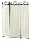 Review AtHomeMart  / 3 Panel Scrolly Metal Frame Fabric Room Screen Divider