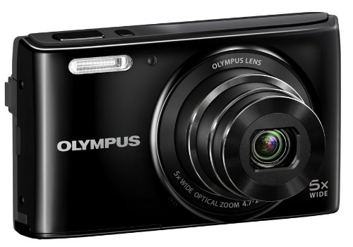 Olympus Stylus VG-180 16-Megapixel 5X 26mm Wide Optical Zoom 2.7 Inch LCD - Black