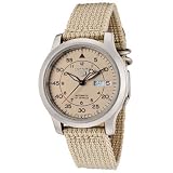 Men's Seiko 5 Automatic Beige Fabric