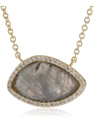 Marcia Moran "Luminous" Horizontal Organic Cubic Zirconia Pendant Necklace, 18"