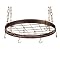 Round Pot Rack - Hammered Copper, Copper