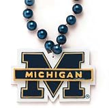 2 Michigan Wolverines Mardi Gras Bead Necklaces **