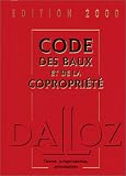 Revue Dalloz  / Code des baux et de la copropriété, édition 2000 : Textes, jurisprudence, annotations