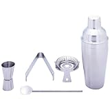 Stainless Steel 5-Piece Cocktail Martini Shaker Set