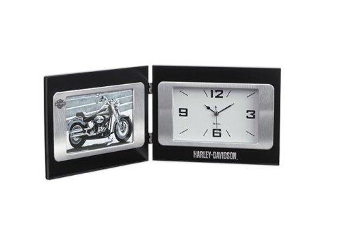 Harley-Davidson® Picture Frame Clock-LIMITED EDITION. Holds 4 X 6 Photo. 96889-12V