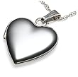 Sterling Silver Heart Locket on Cable Chain, 18"
