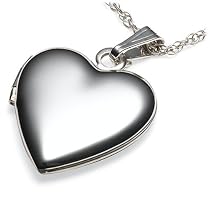 Children's Sterling Silver Heart Locket on Cable Chain, 14"