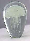 Glass Jellyfish Paperweight (Glow In Dark) - Jelly Fish Paper Weight