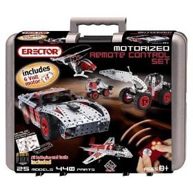 Erector Motorized Remote Control Construction Set - 25 Models, 440 Parts, Includes 6 volt motor