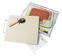 Sassafras Rectangular Superstone Baking Stone with Rack and Cutter