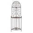 3 Shelves Corner Metal Bakers Rack - Antique Gold