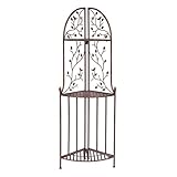 3 Shelves Corner Metal Bakers Rack - Antique Gold