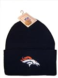 Denver Broncos NFL Long Beanie Knit Cap Hat NAVY BLUE