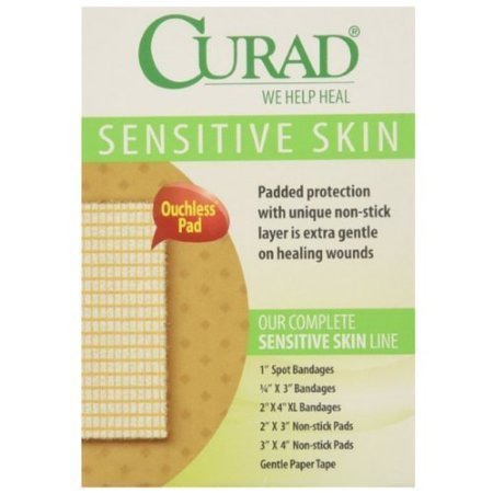 CURAD Sensitive Skin Strips Spots, 50 Count, 3 pack