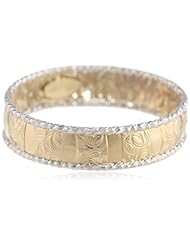 14k Italian White Gold Embossed Band Ring